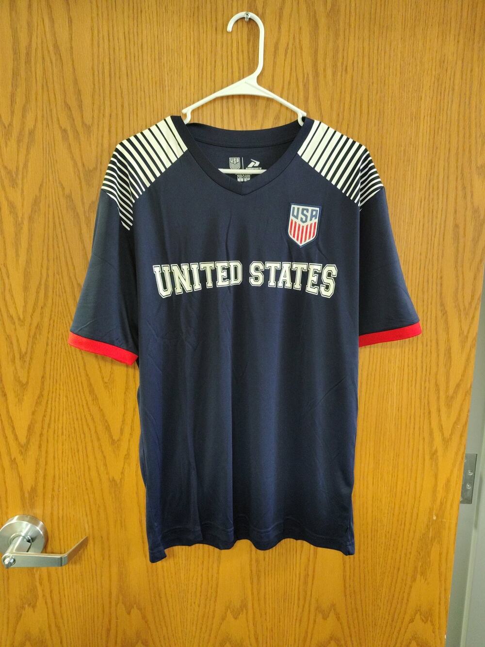 USA United States Soccer Jersey Mens L Navy Icon Sports NWT